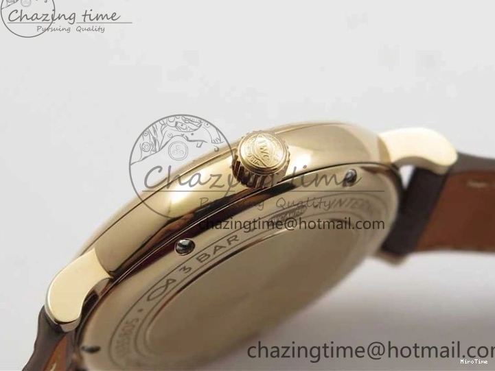 MIROTIME 1226 Portofino 37mm RG V7F 1:1 Best Edition Gray Dial on Deep Brown Leather Strap A SunProtective 7090